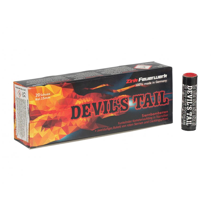 Zink Feuerwerk Devils Tail 20pcs Pistol Racer. 1/3