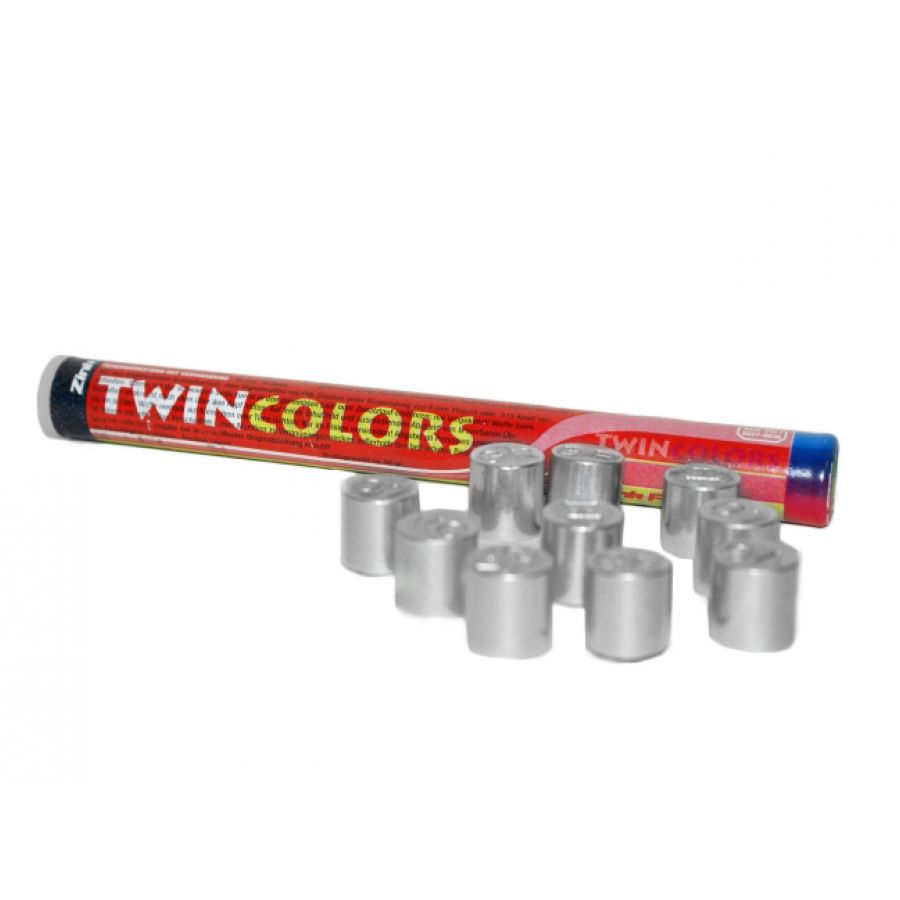 Zink Feuerwerk Twin Colors 10pcs Pistol Racer. 1/8