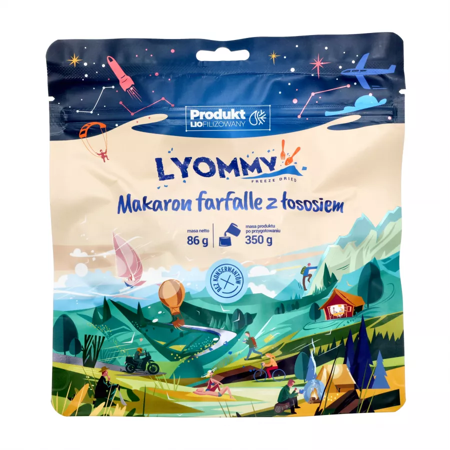 Żywność liofilizowana Lyommy Makaron farfalle z łososiem 350 g 1/2