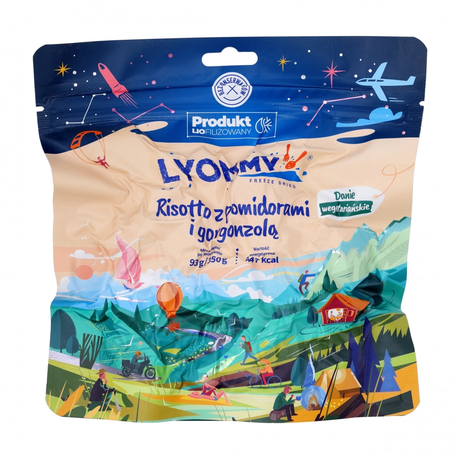 Żywność liofilizowana Lyommy Risotto z pomidorami i gorgonzolą 350 g 1/2