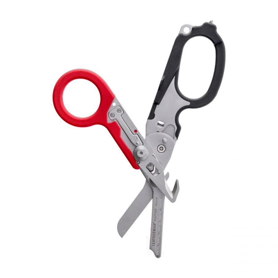 Multitool Leatherman Raptor Rescue czerwono/czarny z kaburą