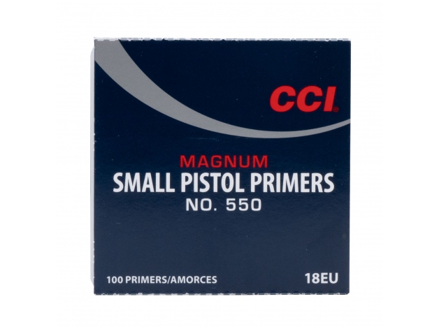 CCI No. 550 Pistol small mag 100 primer.