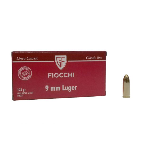 Amunicja Fiocchi 9 mm Luger 7,97 g/123 gr FMJ