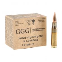 Amunicja GGG kal .308 Win 147 gr/9,55 g FMJ