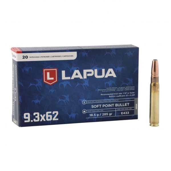 Amunicja LAPUA 9,3x62 MEGA 18,5g/285gr SP