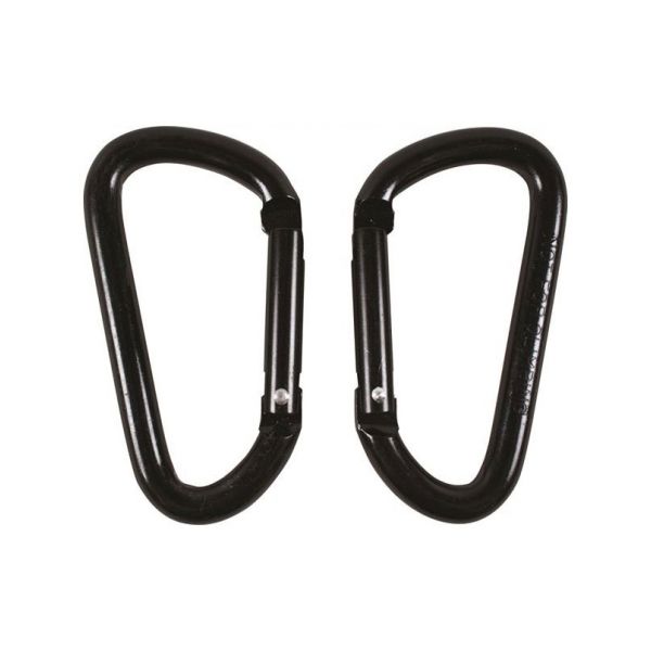 BCB carabiner black 8 mm 2 pcs.