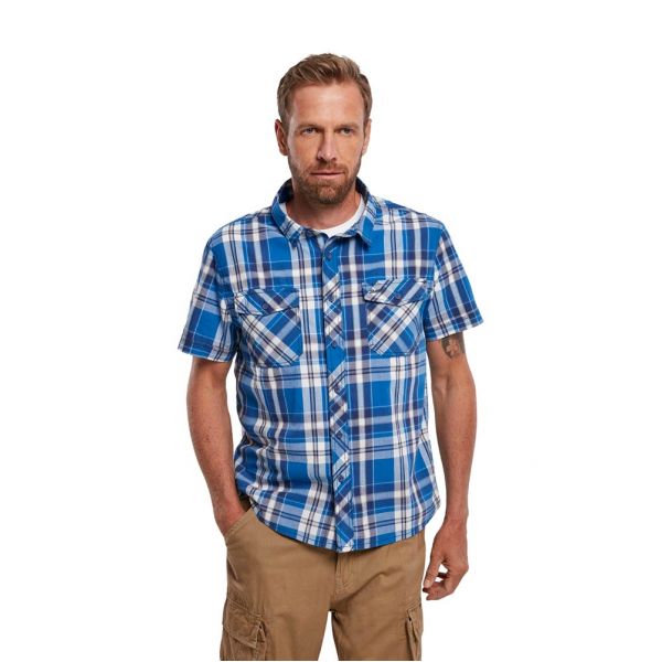 Brandit men's Roadstar short sleeve shirt blue