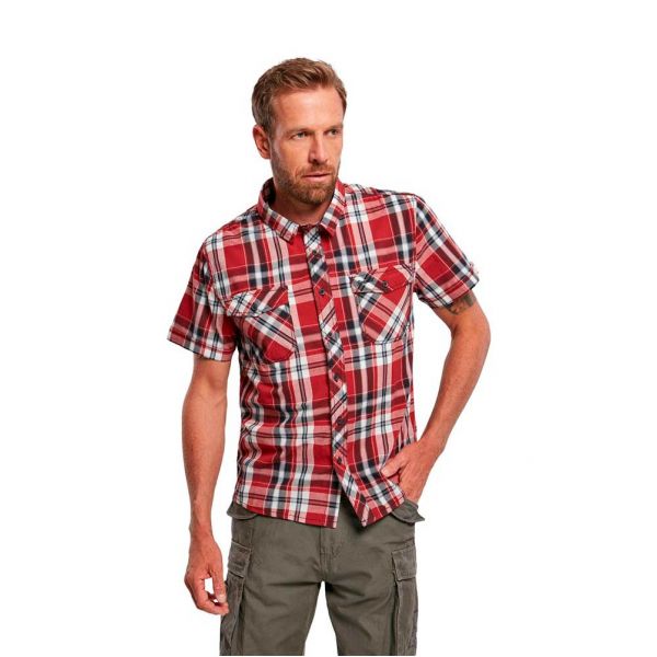 Brandit men's Roadstar short sleeve shirt red