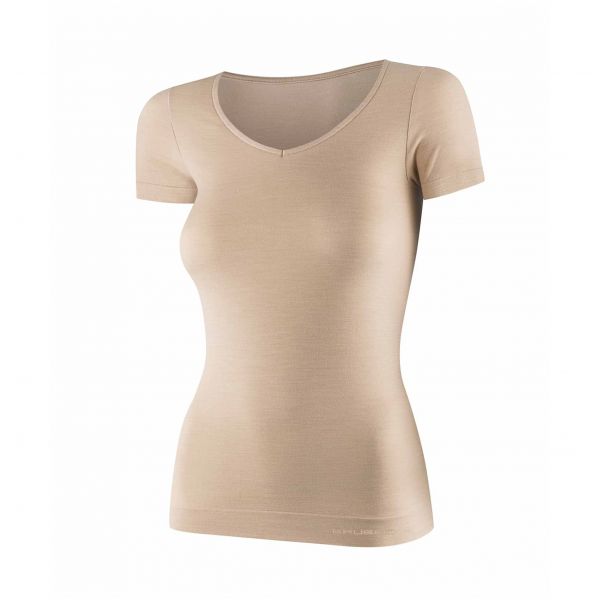 Brubeck COMFORT MERINO women's t-shirt beige