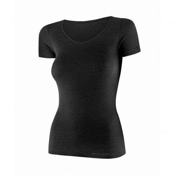 Brubeck COMFORT MERINO women's t-shirt black