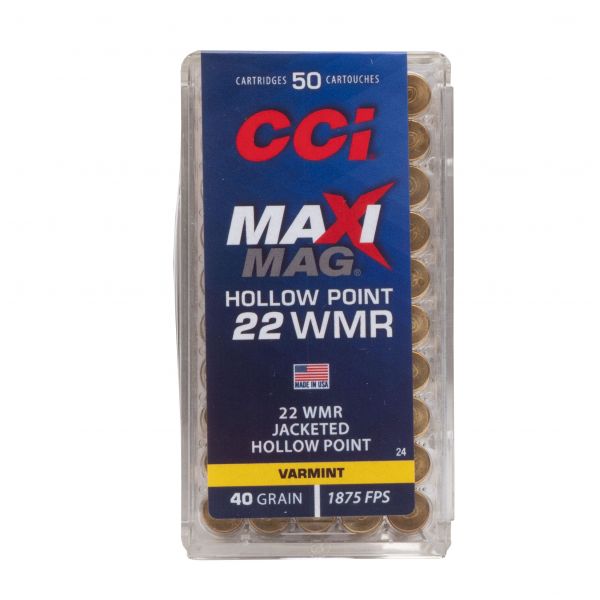 CCI .22WMR Maxi Mag 40gr HP ammunition