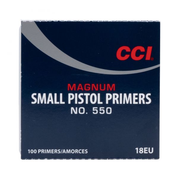 CCI No. 550 Pistol small mag 100 primer.