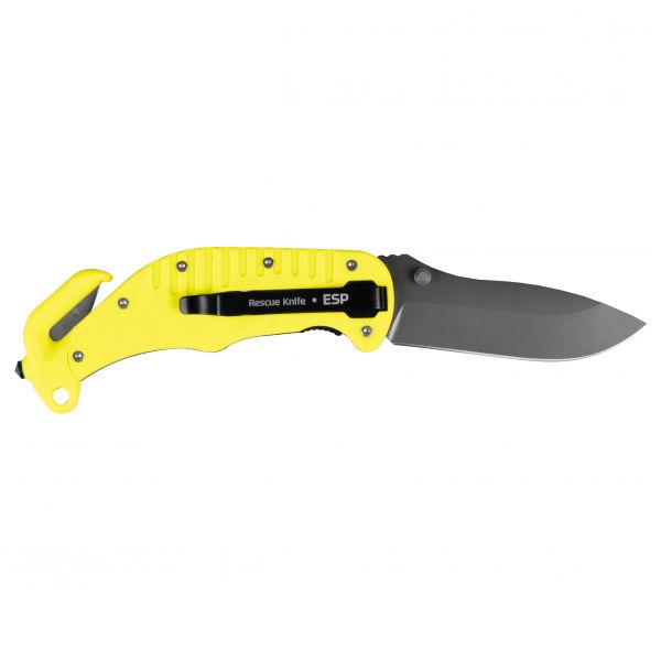 ESP rescue knife with smooth blade yellow