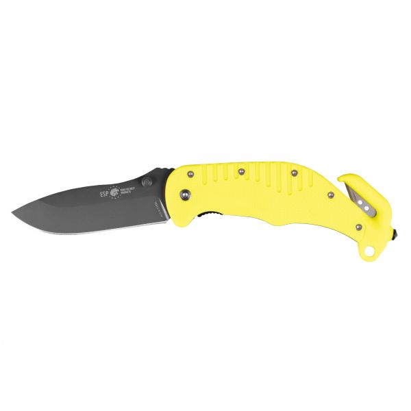 ESP rescue knife with smooth blade yellow