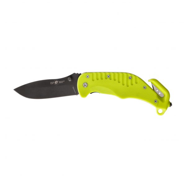 ESP rescue knife with smooth blade yellow