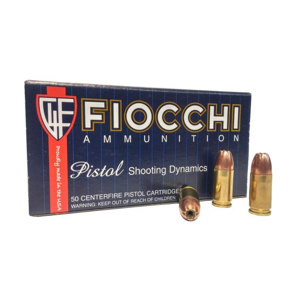 Fiocchi 9 mm Luger 7.5 g/115 gr FMJ JHP ammunition