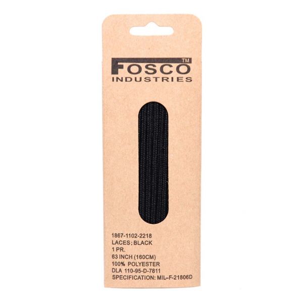 Fosco laces 160 cm polyester black