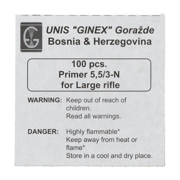 Ginex rifle primer large 100 pcs.