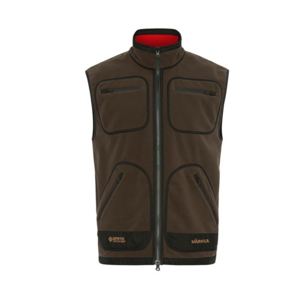 Härkila Kamko fleece vest brown and red