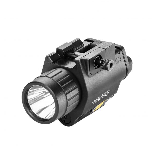 Hawke weapon flashlight with laser for Weaver rail