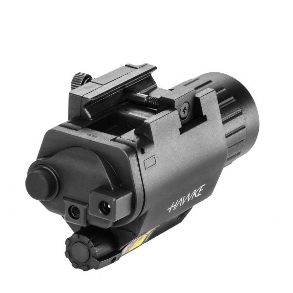Hawke weapon flashlight with laser for Weaver rail