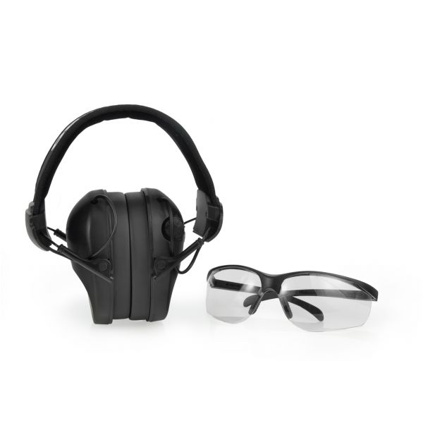 Hearing protectors RealHunter active PRO black + Protective Glasses
