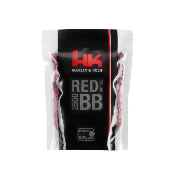 HK Red Battle 0.25 g/2500 BB balls for ASG.