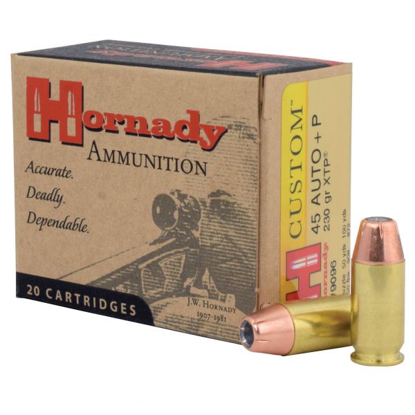 Hornady ammunition cal.45 Auto + P 230gr XTP