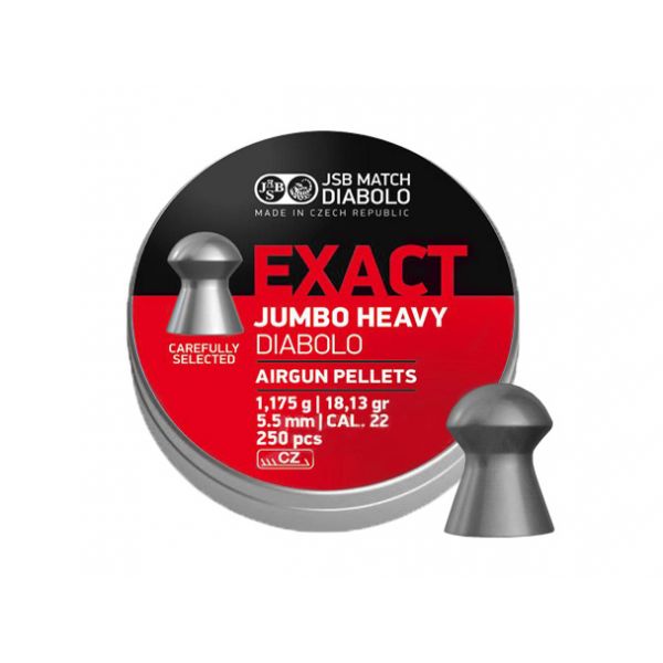 JSB Exact Jumbo Heavy 5.52/250 diabolo shot.