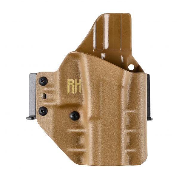 Kabura RH Holsters OWB Frogy do Glock 17/ 19 / 26 / 45, 1/2 sweatguard, speedloops 40 mm, prawa, coyote