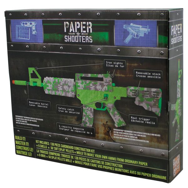 Karabin Paper Shooters Green Spit zestaw