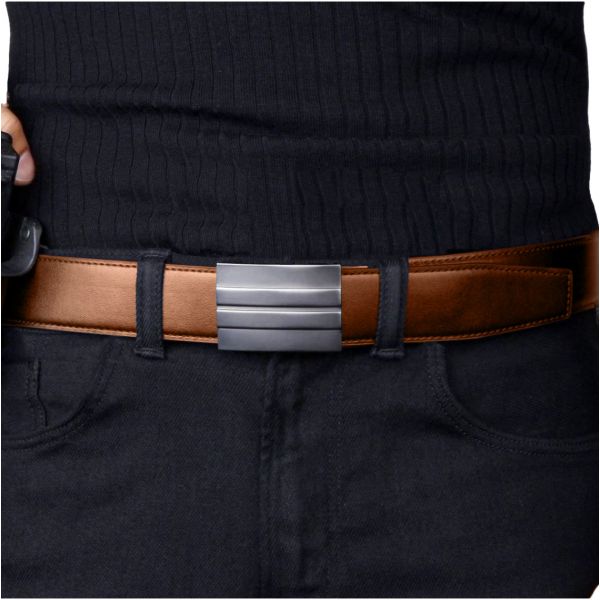 KORE Essentials X2 leather trouser belt light beige