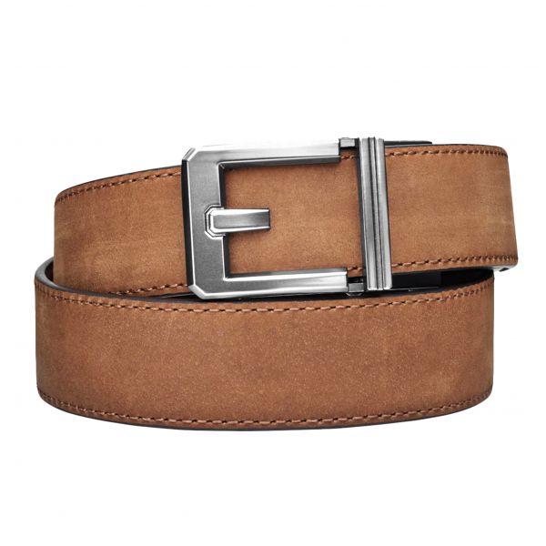 KORE Essentials X3 leather brown trouser belt