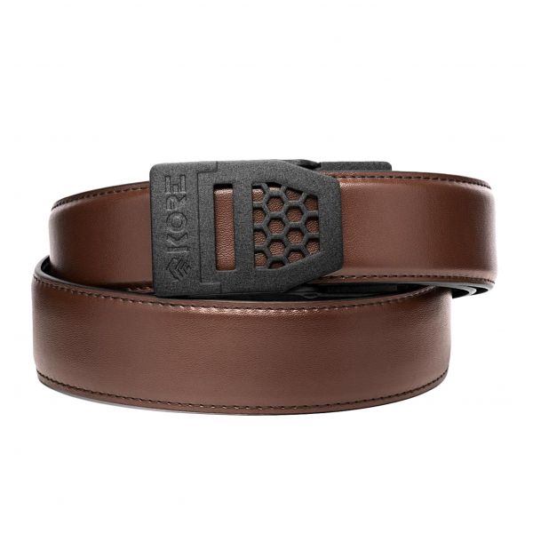 KORE Essentials X6 leather brown trouser belt