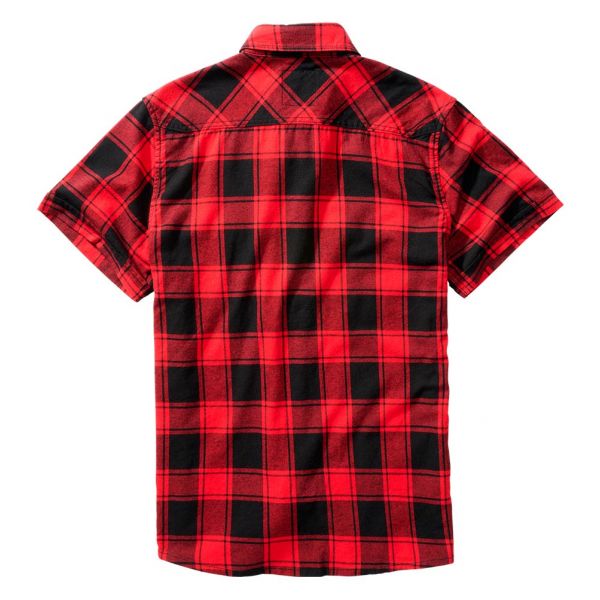 Koszula męska Brandit Check krótki rękaw czerwono/czarna