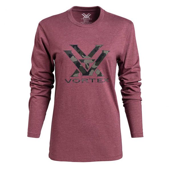 Koszulka damska Vortex Camo Core Logo LS burgundowa