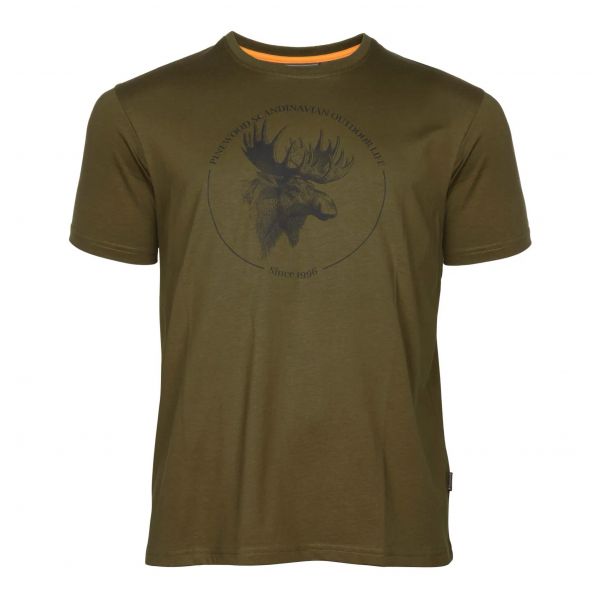 Koszulka męska Pinewood Moose oliwkowa