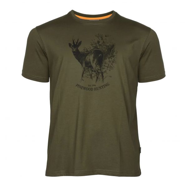 Koszulka męska Pinewood Roe Deer oliwkowa