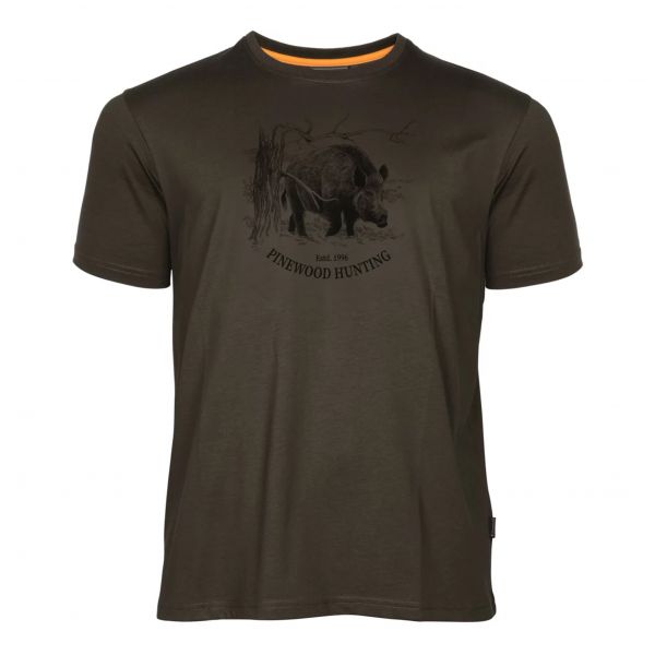 Koszulka męska Pinewood Wild Boar brązowa