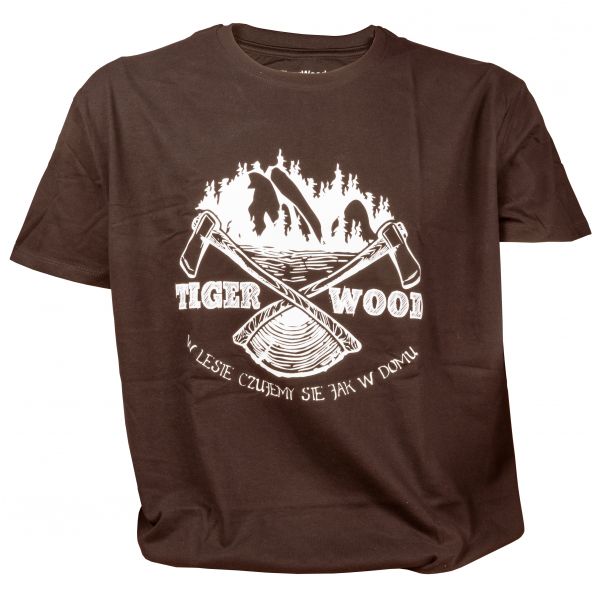 Koszulka męska TigerWood Two Axes brązowa