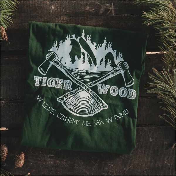 Koszulka męska TigerWood Two Axes zielona