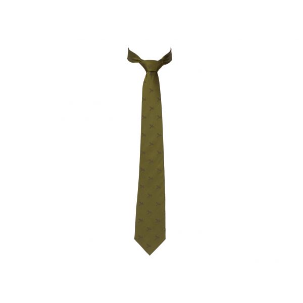 Krawat męski Härkila Retrieve Pheasant jedwabny oliwkowy