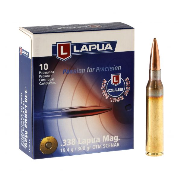 LAPUA .338LapMag SCENAR 19.4g OTM ammunition