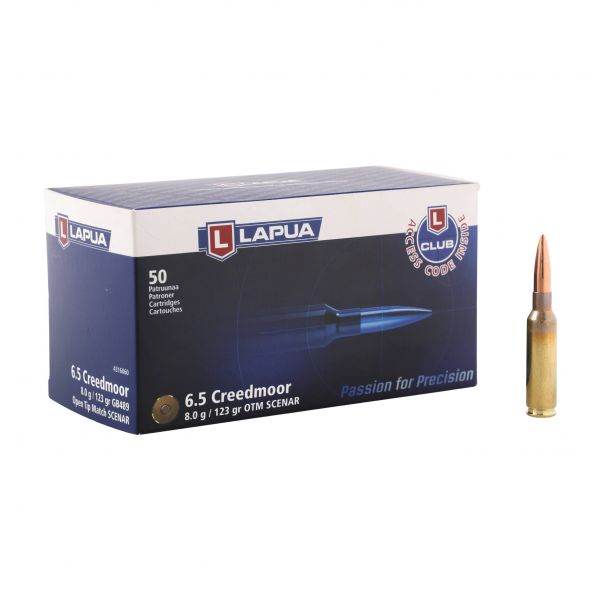 LAPUA 6.5 Creedmoor SCENAR 8g ammunition