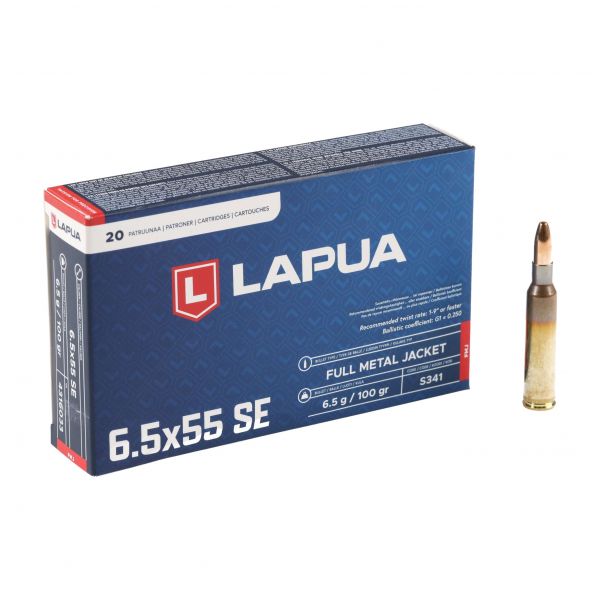 LAPUA 6.5x55 FMJ 6.5gr/100gr ammunition