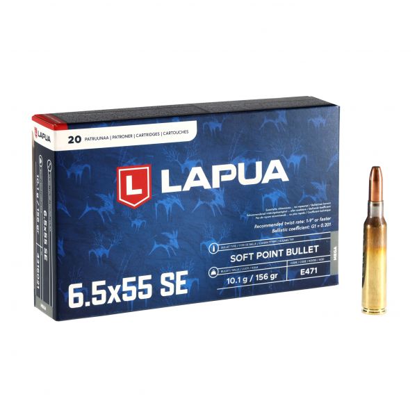 LAPUA 6.5x55 SE MEGA SP 10.1 g/155 gr ammunition