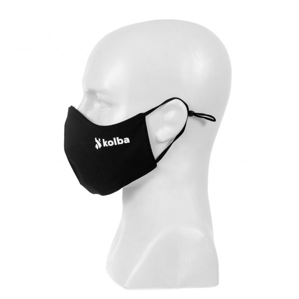 Maska maseczka z logo Kolba bawełniana, czarna