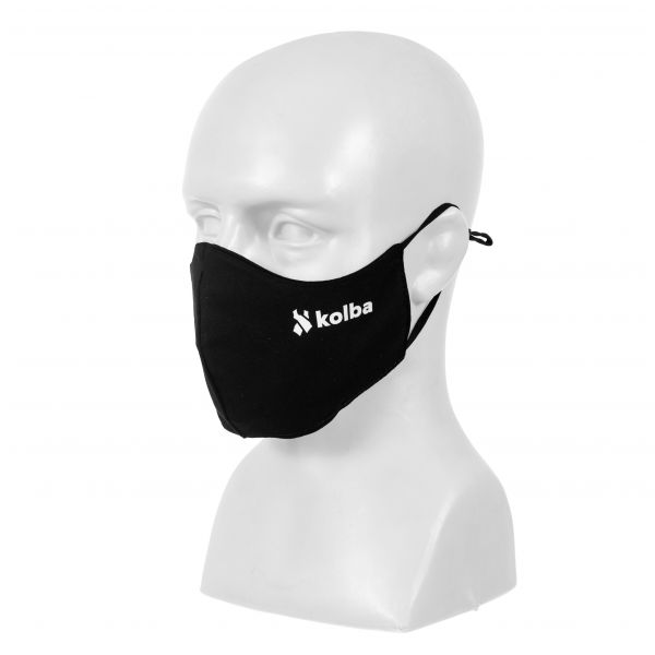 Maska maseczka z logo Kolba bawełniana, czarna