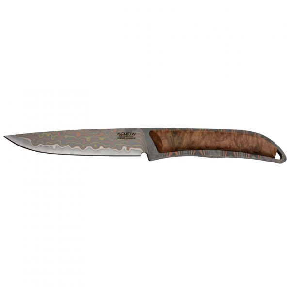 Mcusta Mokume knife with fixed blade