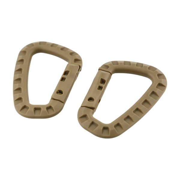 MFH plastic carabiner coyote 2 pcs.